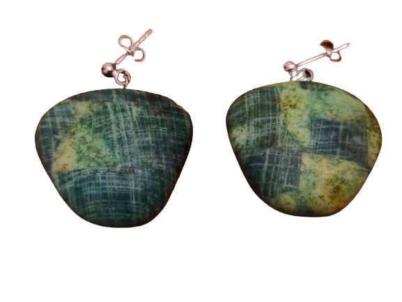 Earrings Green Harlequin